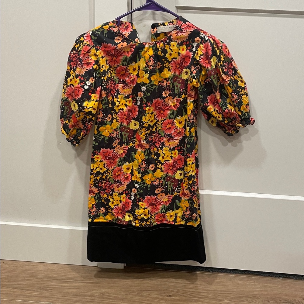 Zara Kids Floral Dress - Black, Red, Yellow